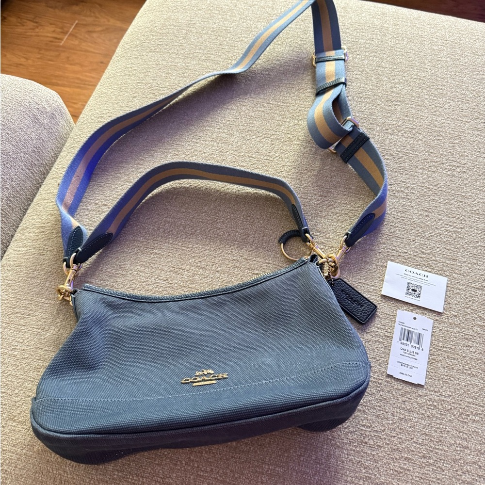 Coach midnight Blue Ellis Canvas Shoulder Bag